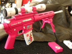 Tactical Ar-15 in pink and white_9